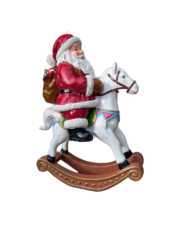 Kerstman op schommel laminaat 61 x 28 x 82 cm