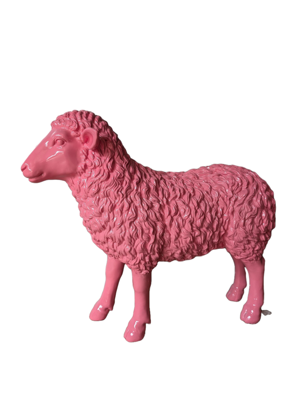 ART pop Schaap staand kleur fibre de verre laminaat 70 cm
