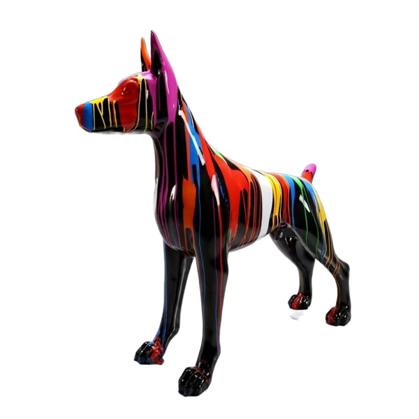 ART pop Hond boxser multicolore wit of zwart drop xxl 180 cm