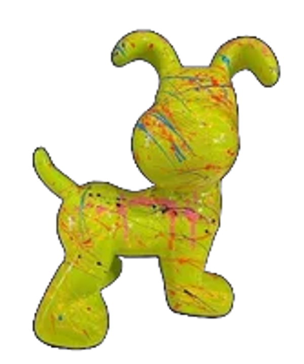 ART pop Cartoon flappy hondje polyester multicolor splash  20 cm