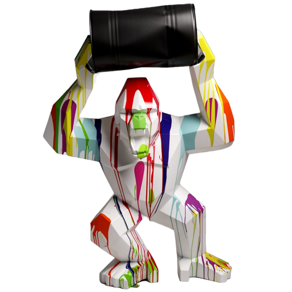 ART pop gorilla aap origami wit met ton multicolor 140 cm