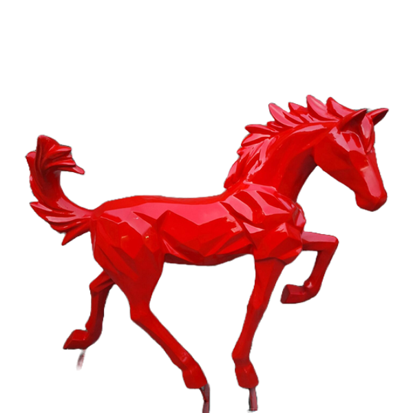 PAARD ROOD HALOPE LAMINAAT  ORIGAMI OP STANDARD 175 CM