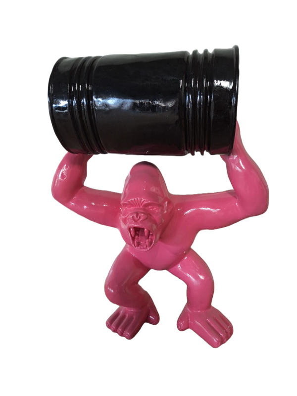ART pop ROZE AGRESIVE GORILLA AAP MET TON  65 CM
