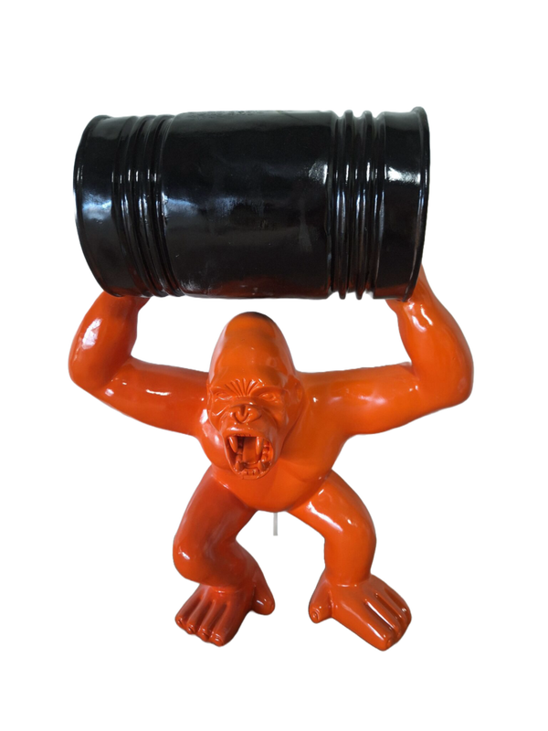 ART pop ORANGE AGRESIVE GORILLA AAP MET TON  65 CM