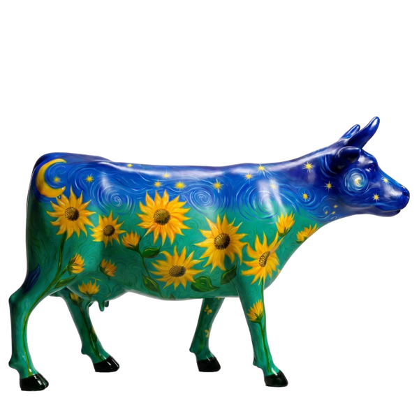 ART pop koe zonnebloemen 165 x 220 cm