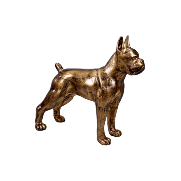 Boxser hond met halsband wit of zwart multicolor polyester 105 cm
