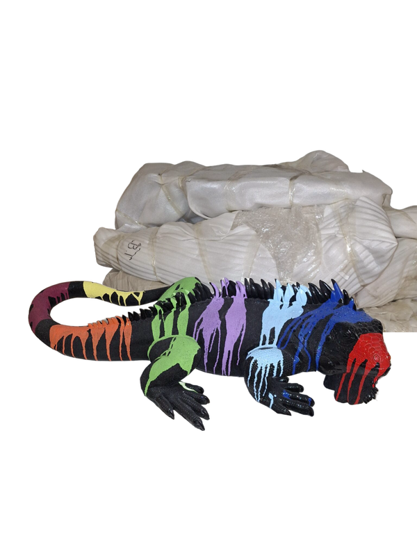 Leguwane zwart of wit  druip  multicolor laminaat 35x100 CM