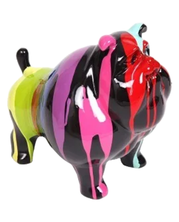 Funny hond polyester résine multicolor drop 35 cm