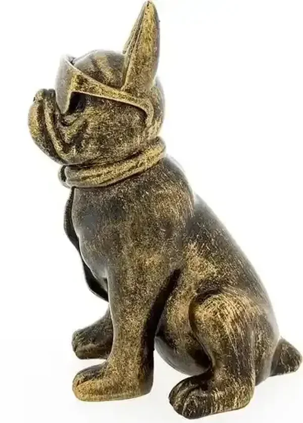 France bulldog  brons kleur   hond net bril en das 80 cm