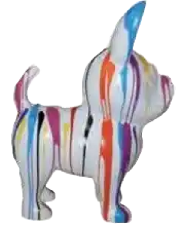 Reuze Hond chiwawa wit multicolor drop polyester résine 190 cm