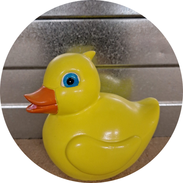 Badeend diverse kleur 15 cm verp 1/8
