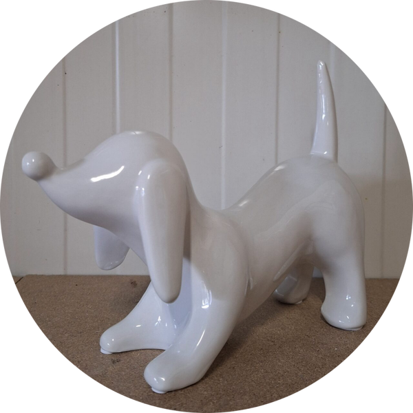 Flapy tekkel hondje wit 20 cm. verp 12