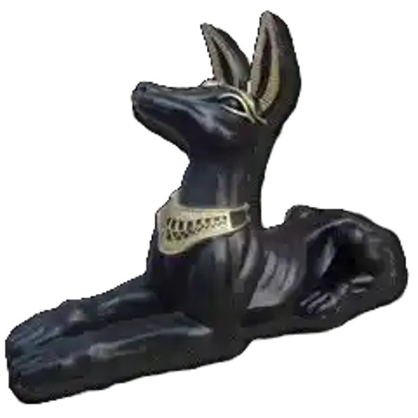 HEG45 curiosa hond Égypte ligend polyester résine 100 x 45 cm