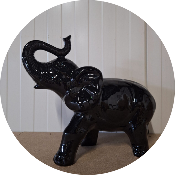 OLIFANT ZWART SLURF OMHOOG diverse kleur 40 CM VERP 6
