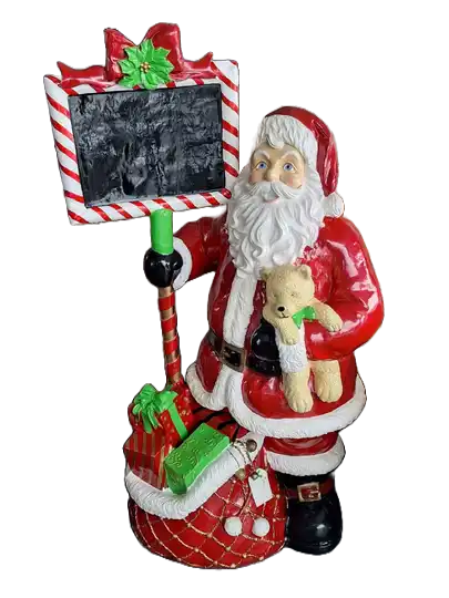 KERSTMAN MET ZAK EN SCHRIJFBORD 145 CM