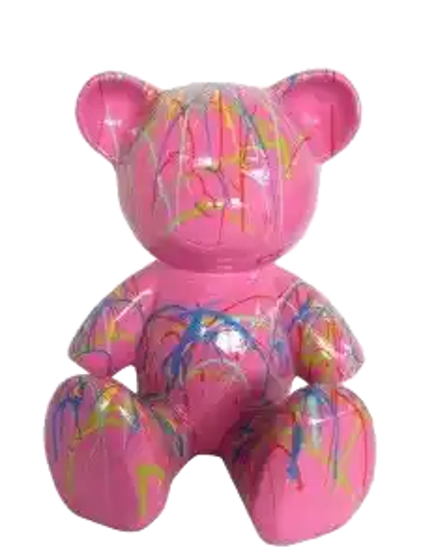 ART pop   beer zit roos splash polyester résine 30 cm