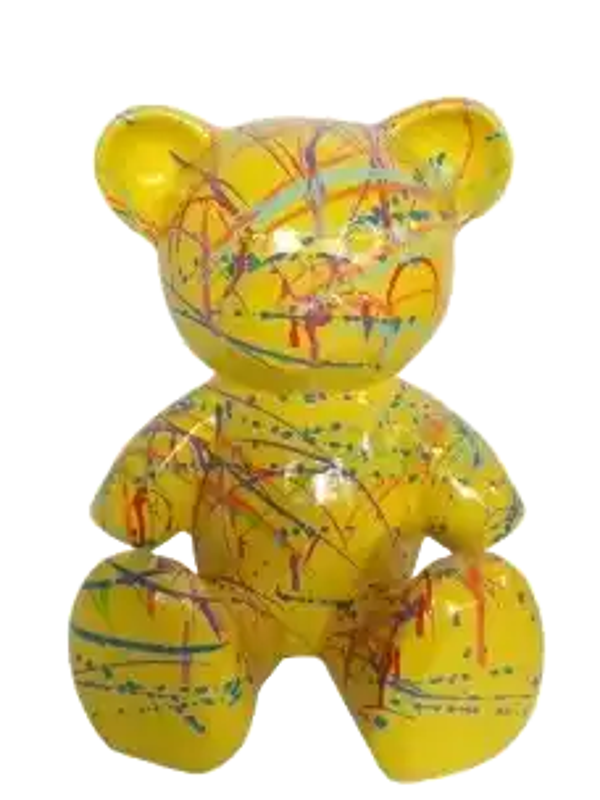 ART pop beer zit geel splash polyester résine 30 cm