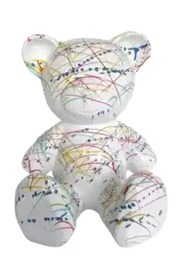 ART pop beer zit wit spin polyester splash multicolor  30 cm