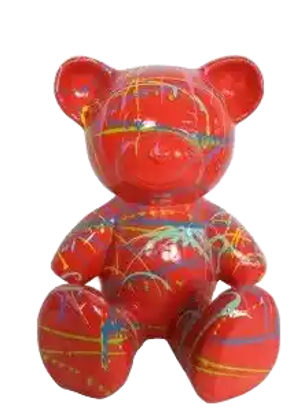 ART pop   beer zit orange splash  polyester résine 30 cm