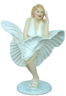 A110 curiosa  Marileen Monroe polyester résine 180 CM