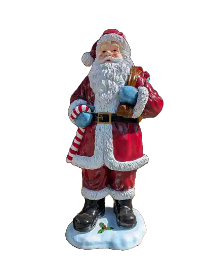 Kerstman staat met kerstlollie laminaat 72 x 70 x  145 cm