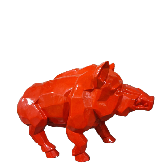 Everzwijn staand origami rood 50 cm