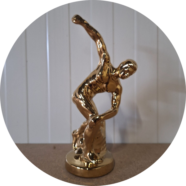 Atleet chroom goud of zilver 25 x 14 x 12 cm verp 1/12