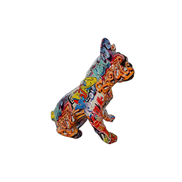 Graffiti pop art france buldog zit 33 x  33 x  19cm VERP 2
