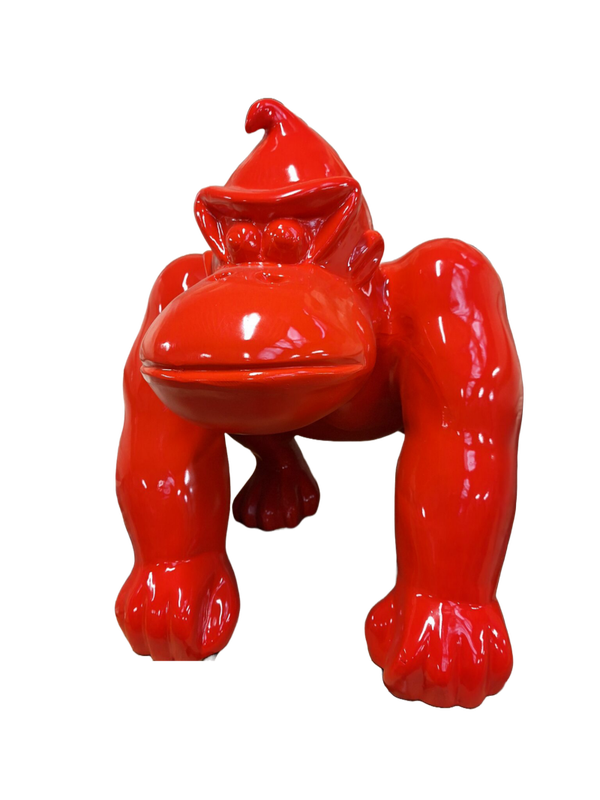 DAP80k JUNGLE GORILLA AAP ROOD OP 4 POTEN 80 CM