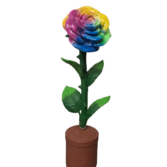 Roos in pot diverse kleur 65 cm
