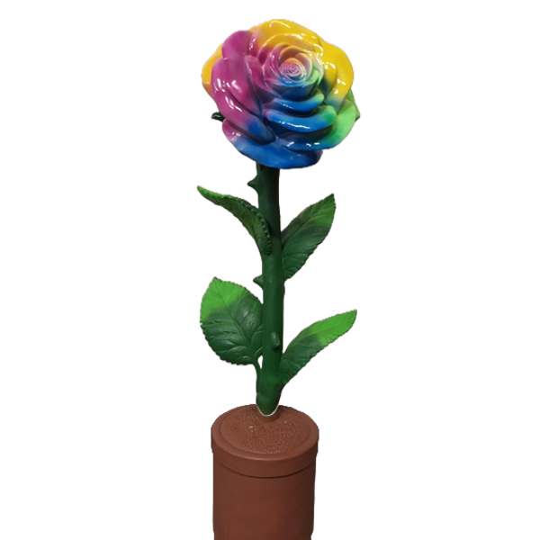 Roos in pot diverse kleur 65 cm