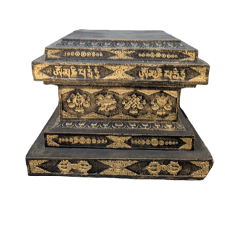 Zuil plat plat antiek goud 92 cm