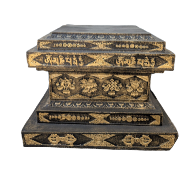 Zuil plat plat antiek goud 92 cm