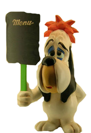 Horeca DROEPIE HOND MET MENU BORD 60 CM