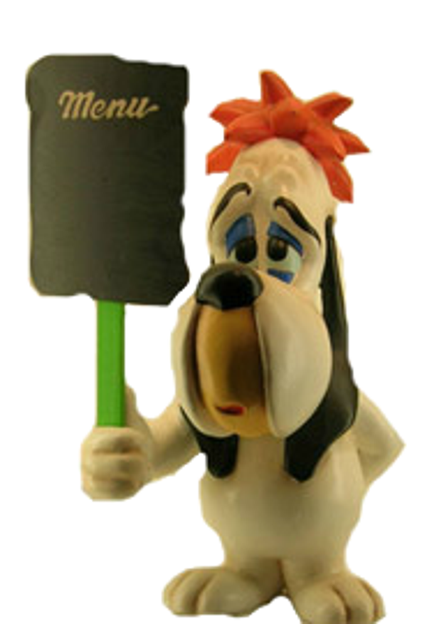 Horeca DROEPIE HOND MET MENU BORD 60 CM
