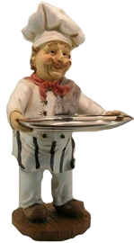 HD5437  Horeca CHEF KOK MET SCHAAL résine 50 cm verp 2