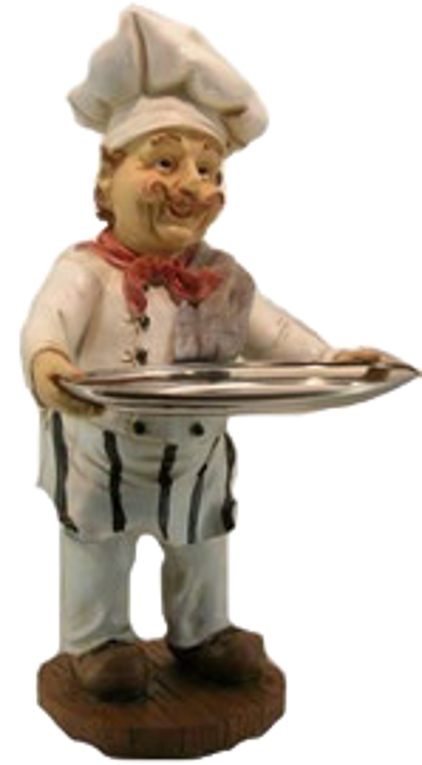 HD5437  Horeca CHEF KOK MET SCHAAL résine 50 cm verp 2
