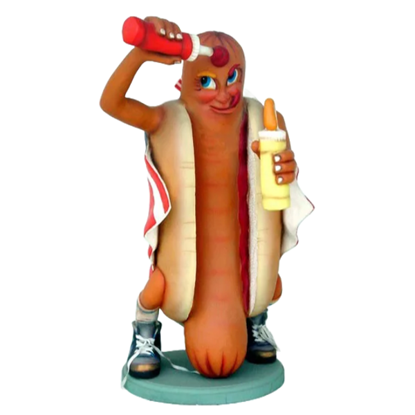 Hotdog klein. Met deze grappige hotdog 55 x 50 x 88 cm