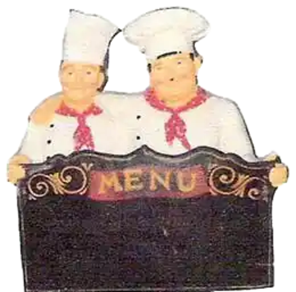 AF15 Horeca borstbeeld LAUREL & HARDY Met menubord 8o x 55 cm