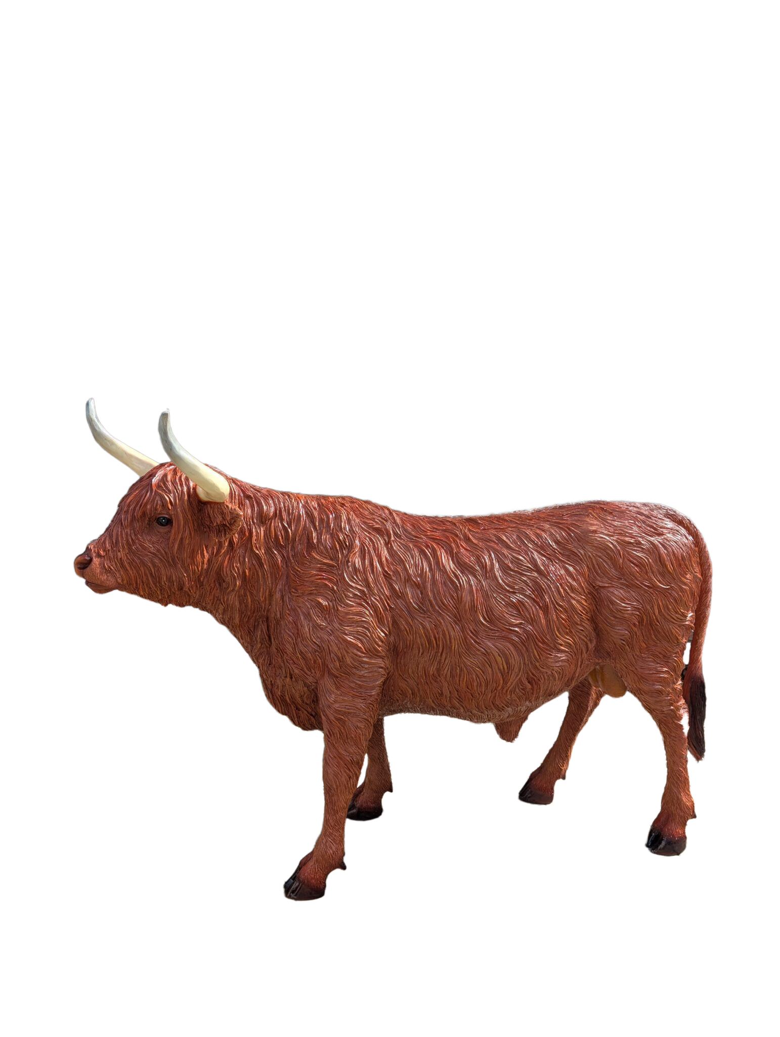 Koe higlander  laminaat bruin  131 x  193 x 66cm
