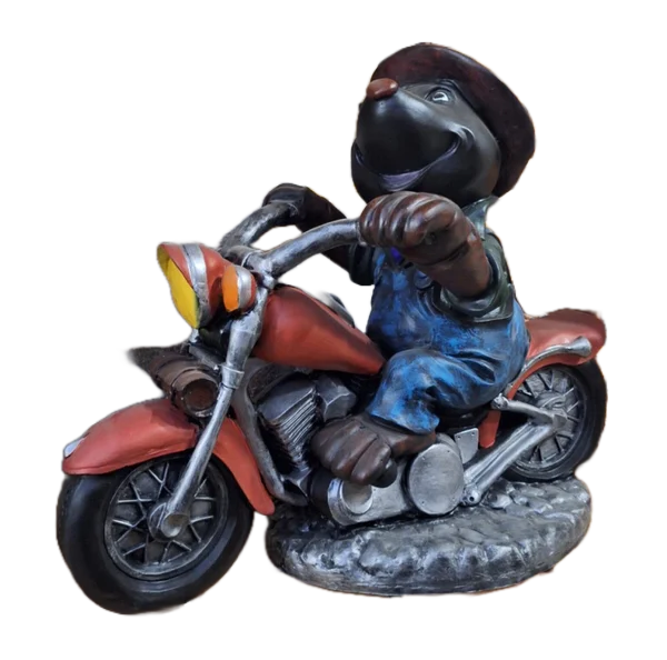 N1 Tuin Mol op moto polyester résine 80cm