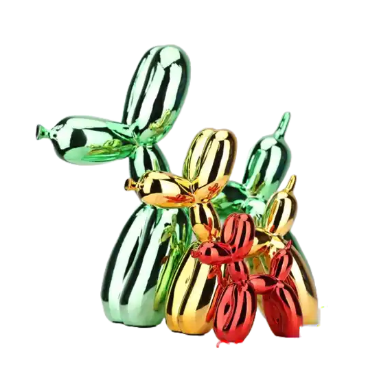 Design kunst sculpturen Ballon hond diverse kleuren 50 cm verp 2