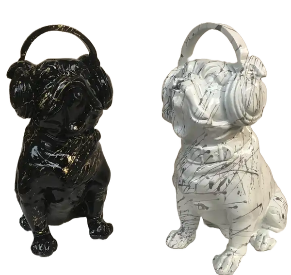 ART pop hondje met koptelefoon ass multicolor 25 cm
