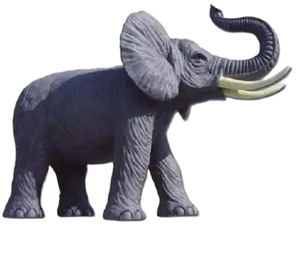 A1771 jungle Olifant XXL met slurf omhoog polyester résine 250 x 170 x 330 cm