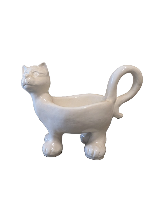 Kat bloembak polyester résine 45 cm