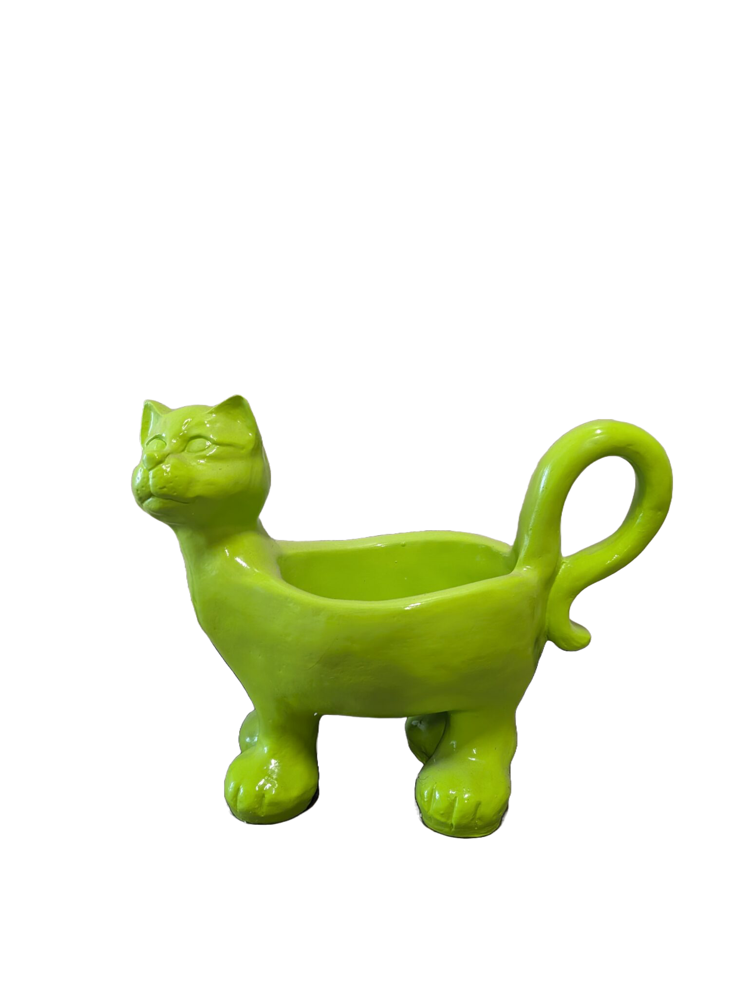 Kat bloembak polyester résine 45 cm