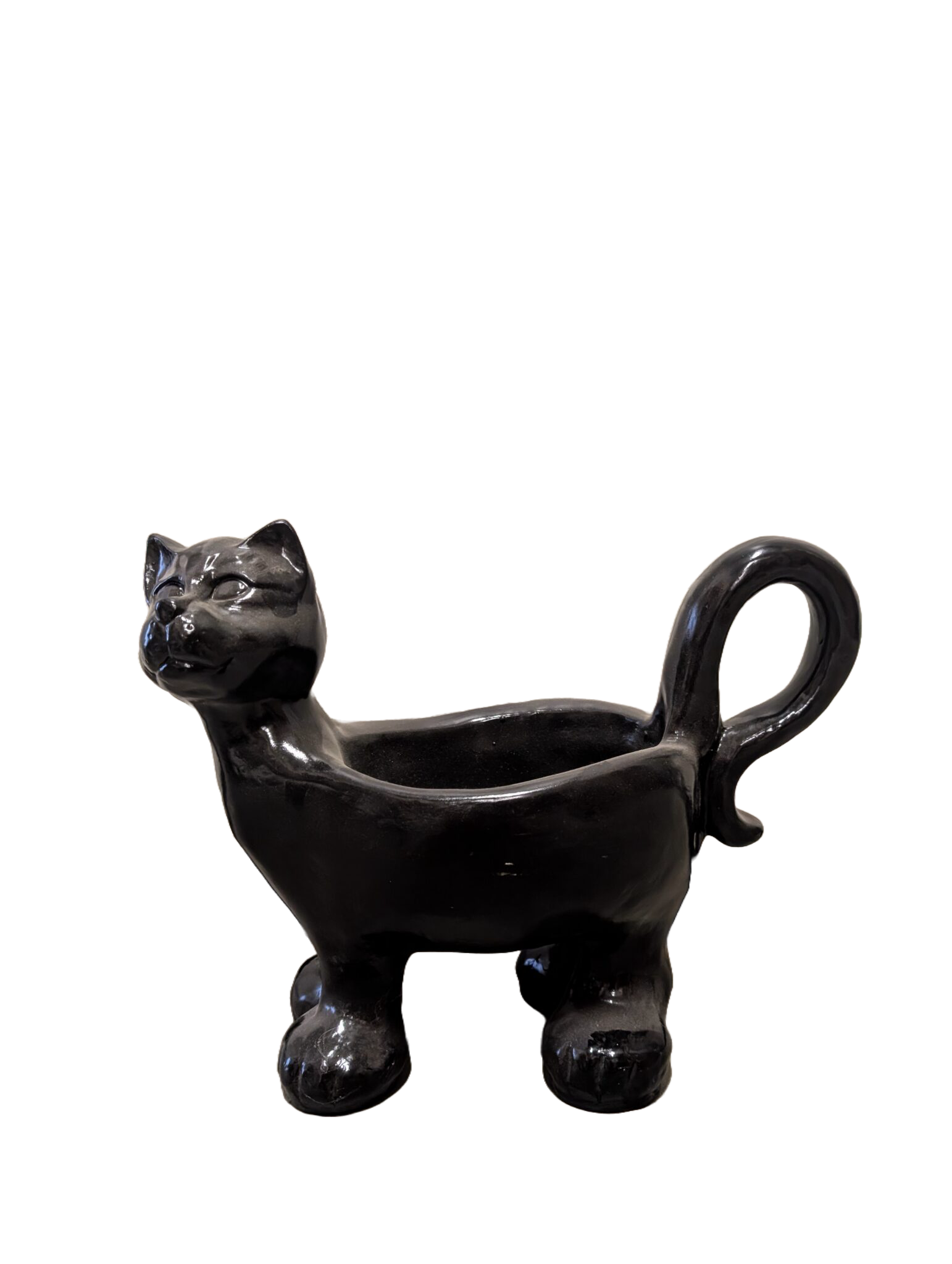 Kat bloembak polyester résine 45 cm