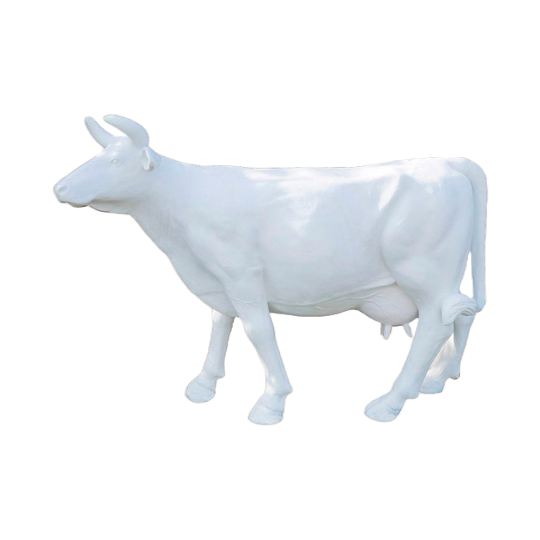 koe levensgroot wit staand laminaat xxl   160H x B 85 X L220 cm