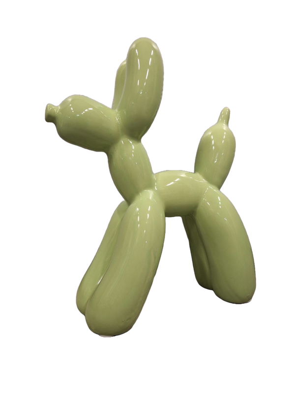 ART pop  Ballon sculpture hond wit of zwart 50 x 45 cm verp 2