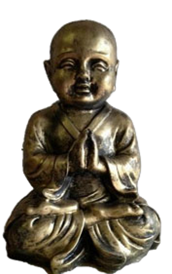 DB90 curiosa Boeddha  Baby Shaolin Monnik Good luck Brons 40 cm